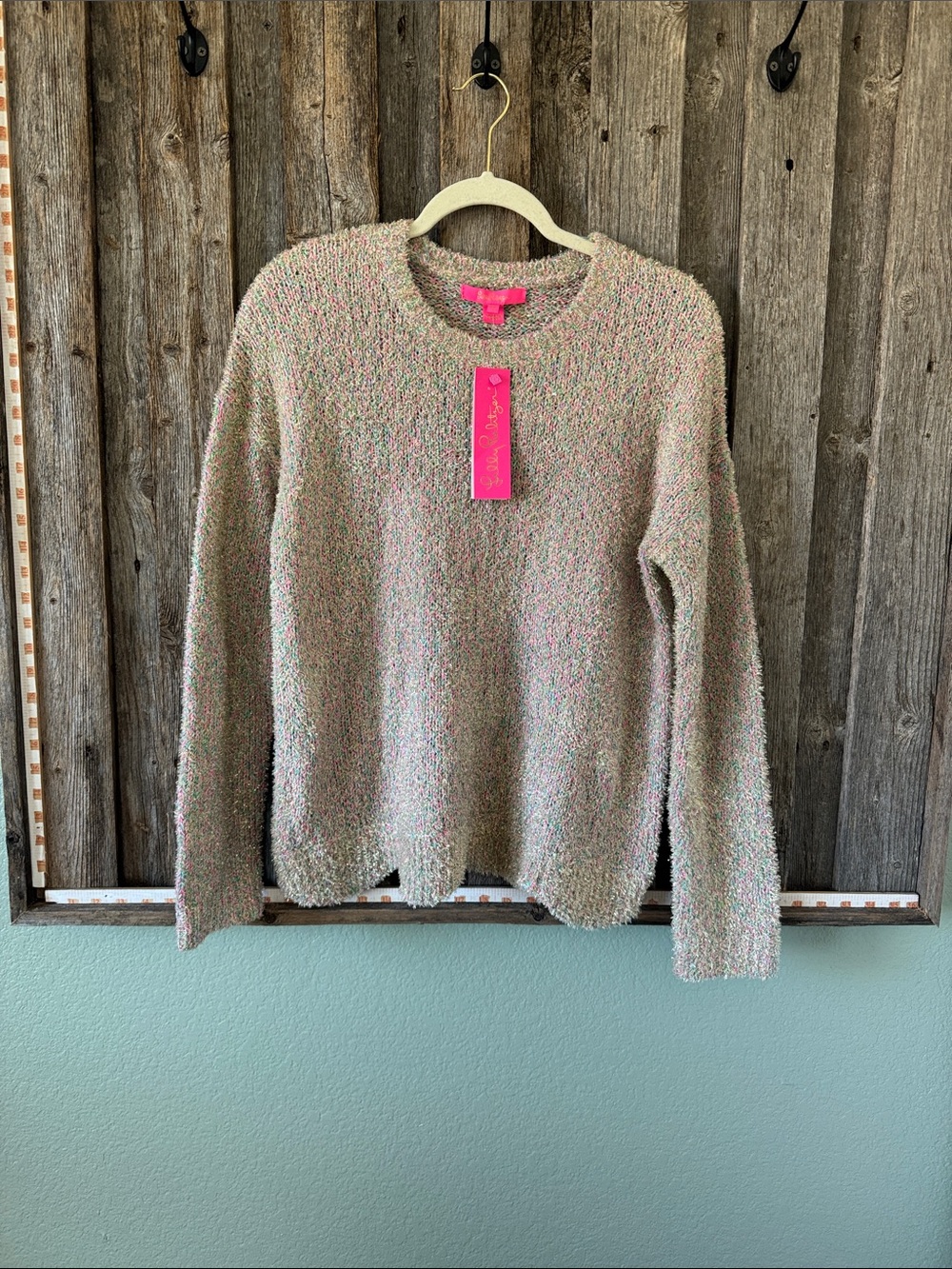 Lilly Pulitzer Pastel Multicolor Bouclé Crewneck Sweater